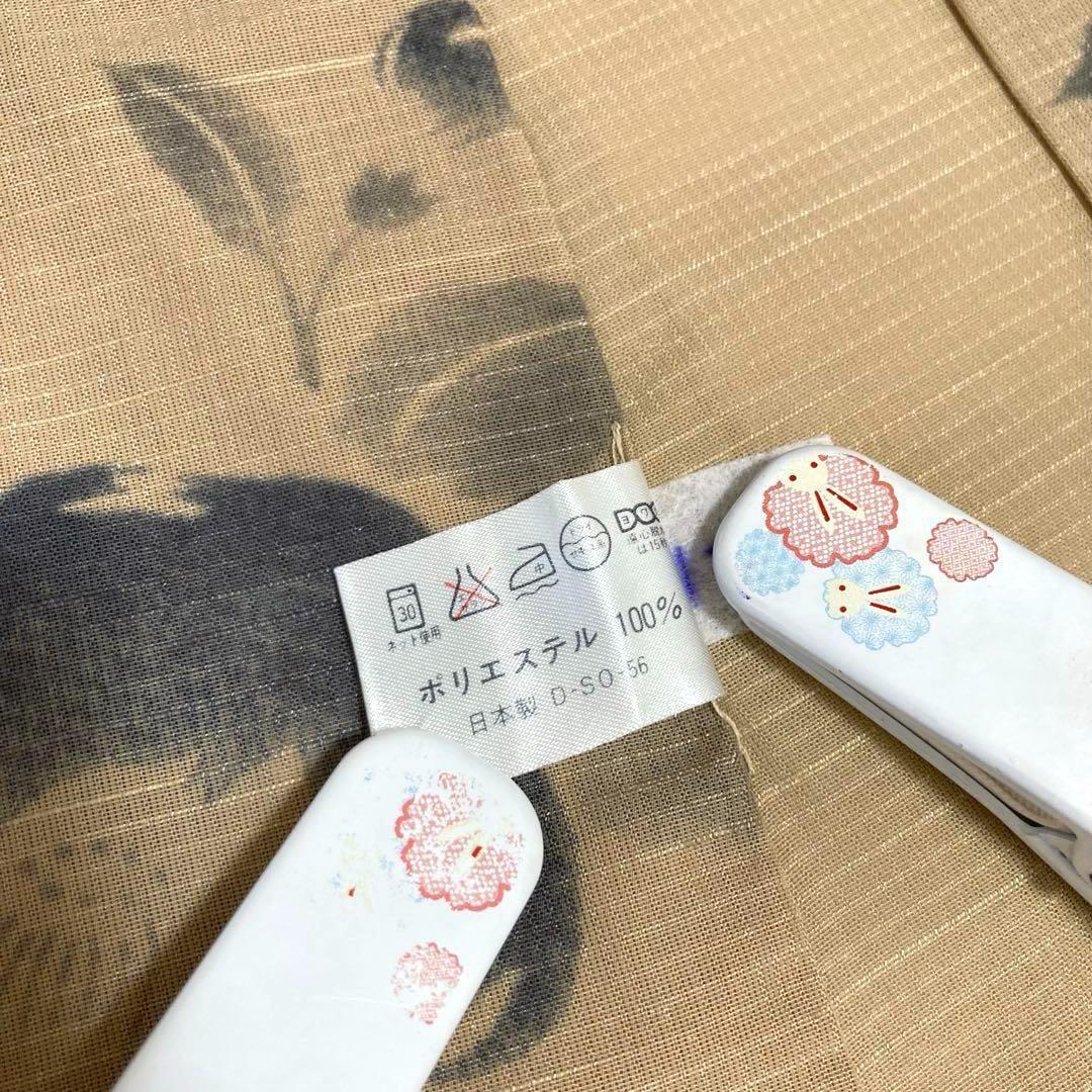 良品✨】コシノジュンコ Jk 洗える着物 夏物 小紋 椿 芝翫茶色