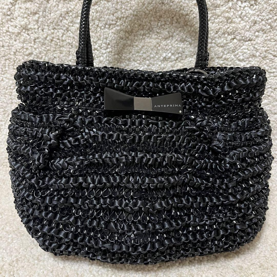 ANTEPRIMA クロスタッロフィオッコ 2way ワイヤー リボン 黒 ANTEPRIMA クロスタッロフィオッコ 2way ワイヤー リボン 黒