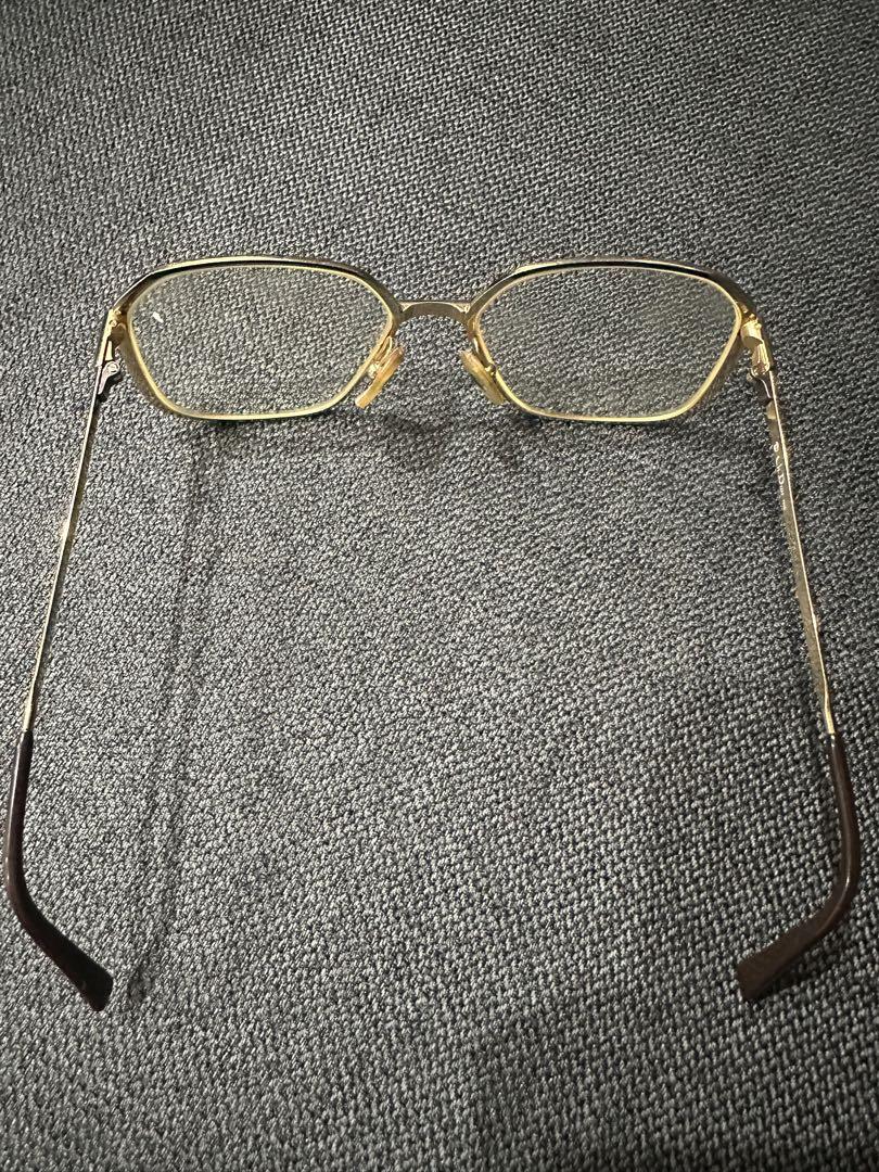 ChristianDior ゴールドオクタゴナルメガネ vintage