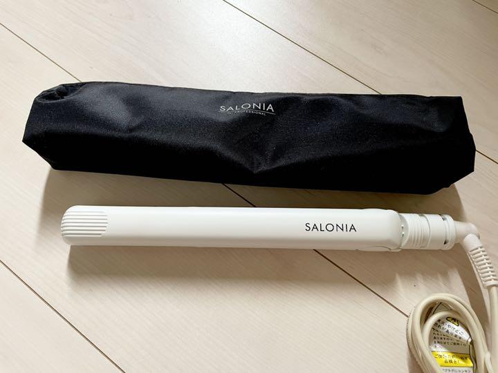 SALONIA ストレートヘアアイロン ホワイト 外箱あり