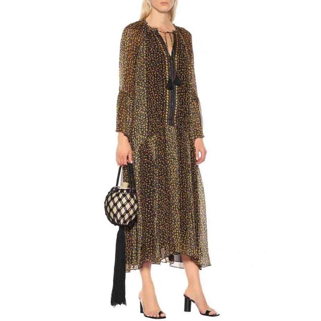 未使用品 小花柄 4 L〜XL ET5wN-m90289613888 ULLA JOHNSON ロングワンピース 定番日本製
