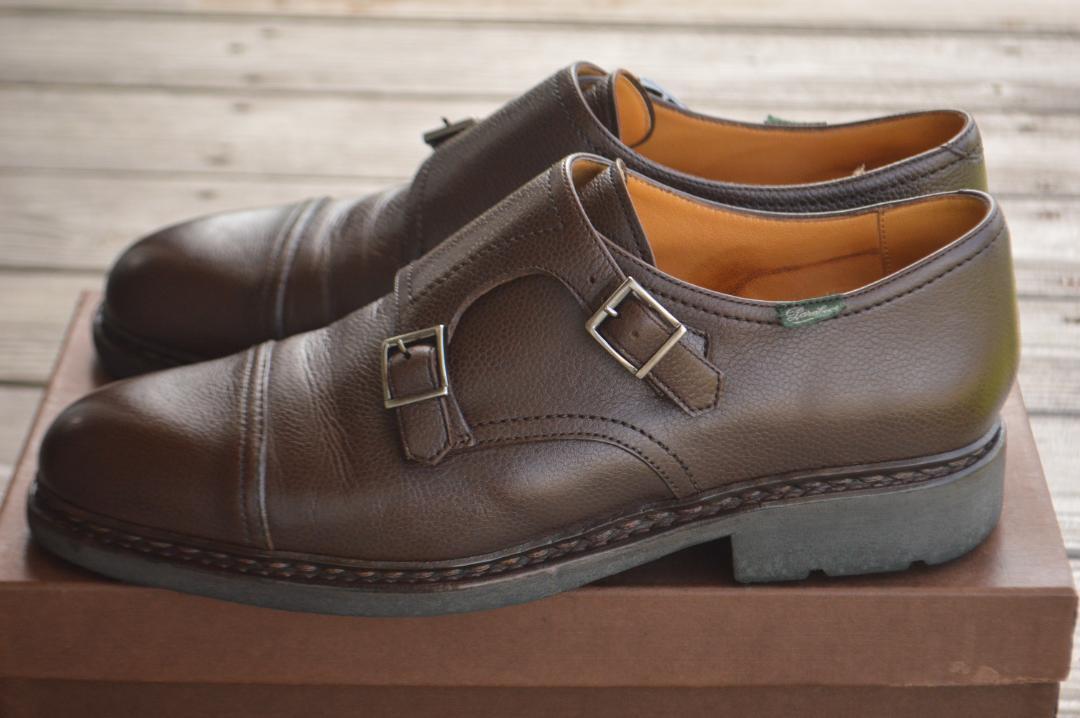 PARABOOT　POE　UK9　ダークブラウン　ダブルモンク