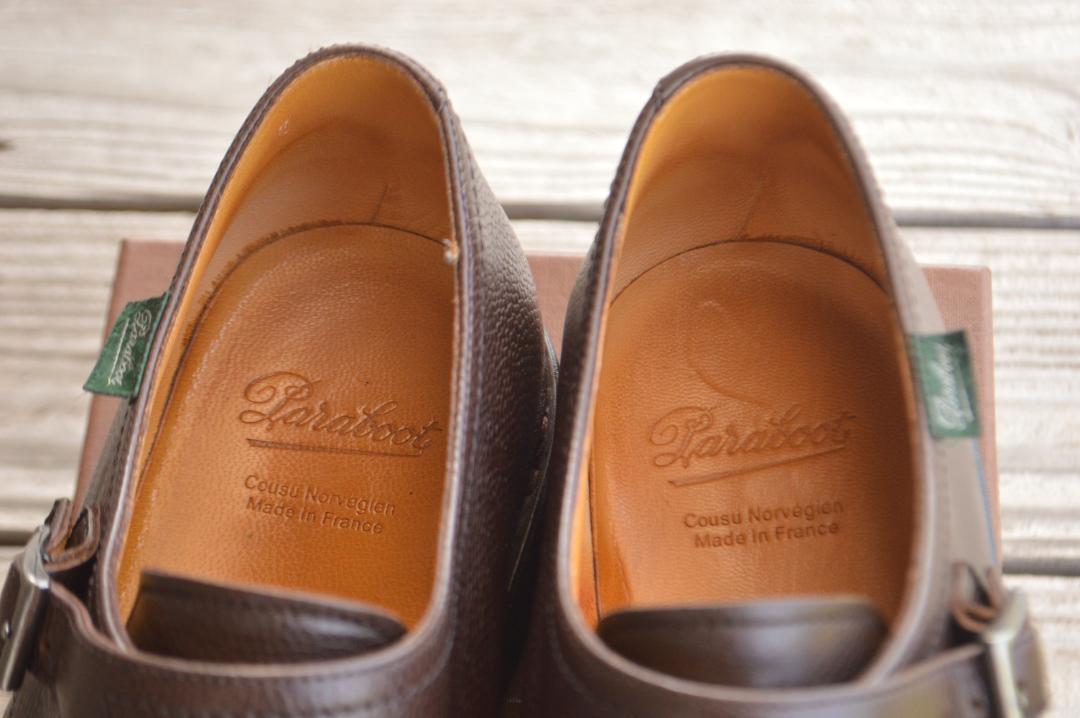 PARABOOT　POE　UK9　ダークブラウン　ダブルモンク