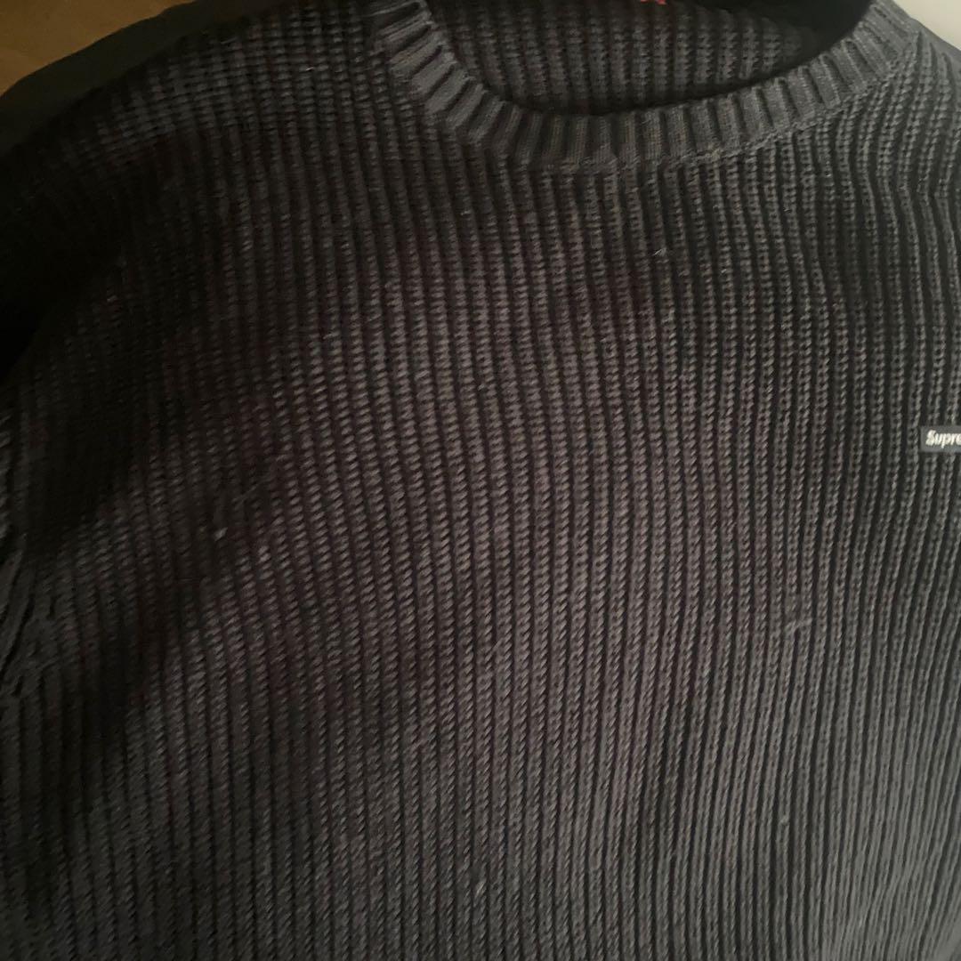 Supreme Melange Rib Knit Sweater ブラック　XL