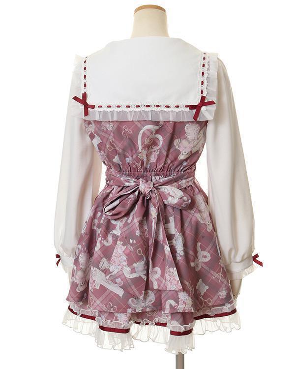 長袖 リズリサ Sewing Bear柄セットアップ レッド 赤 - メルカリ