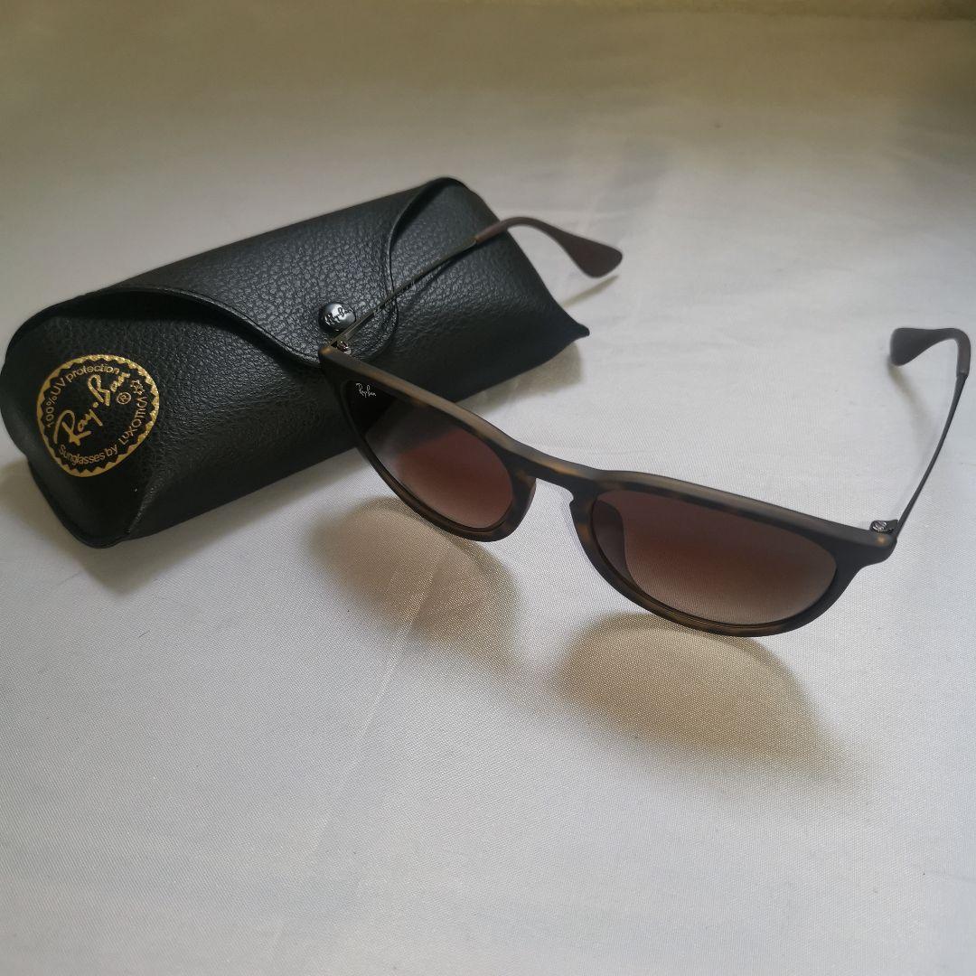 名入れ無料】 9超美品 レイバン サングラス 4171-F エリカ 鼈甲柄 木目