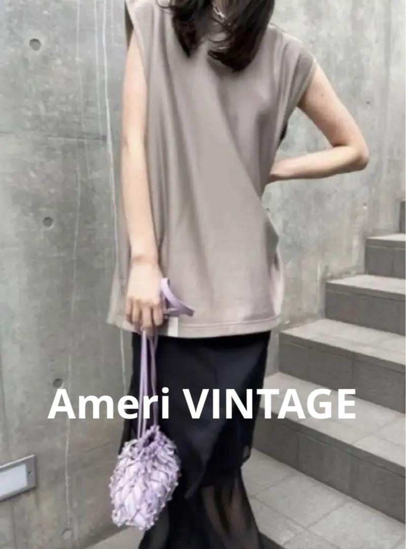 ノースリーブTシャツ ベージュ