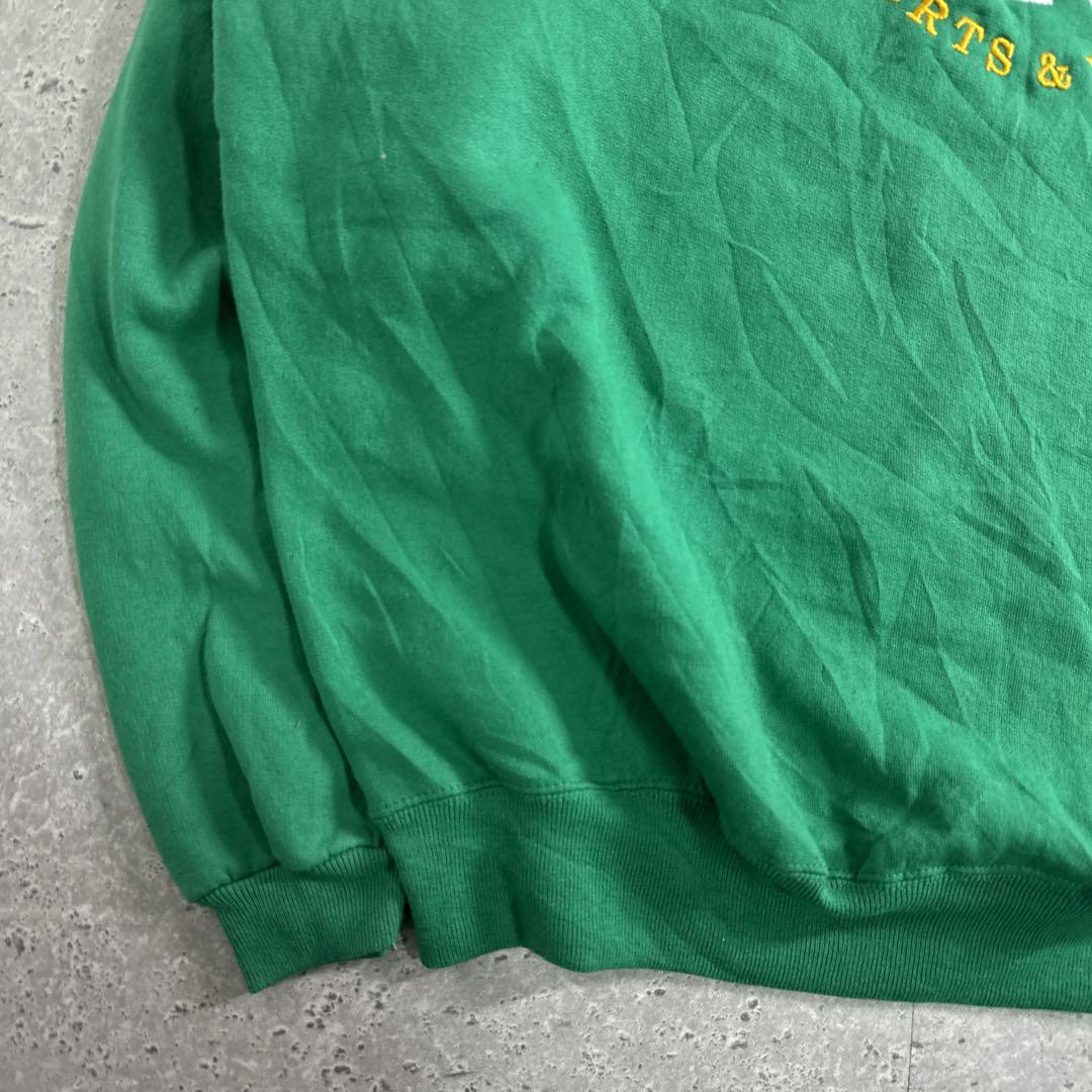 NIKE 90s スウェット トレーナー 刺繍ロゴ 銀タグ グリーン L