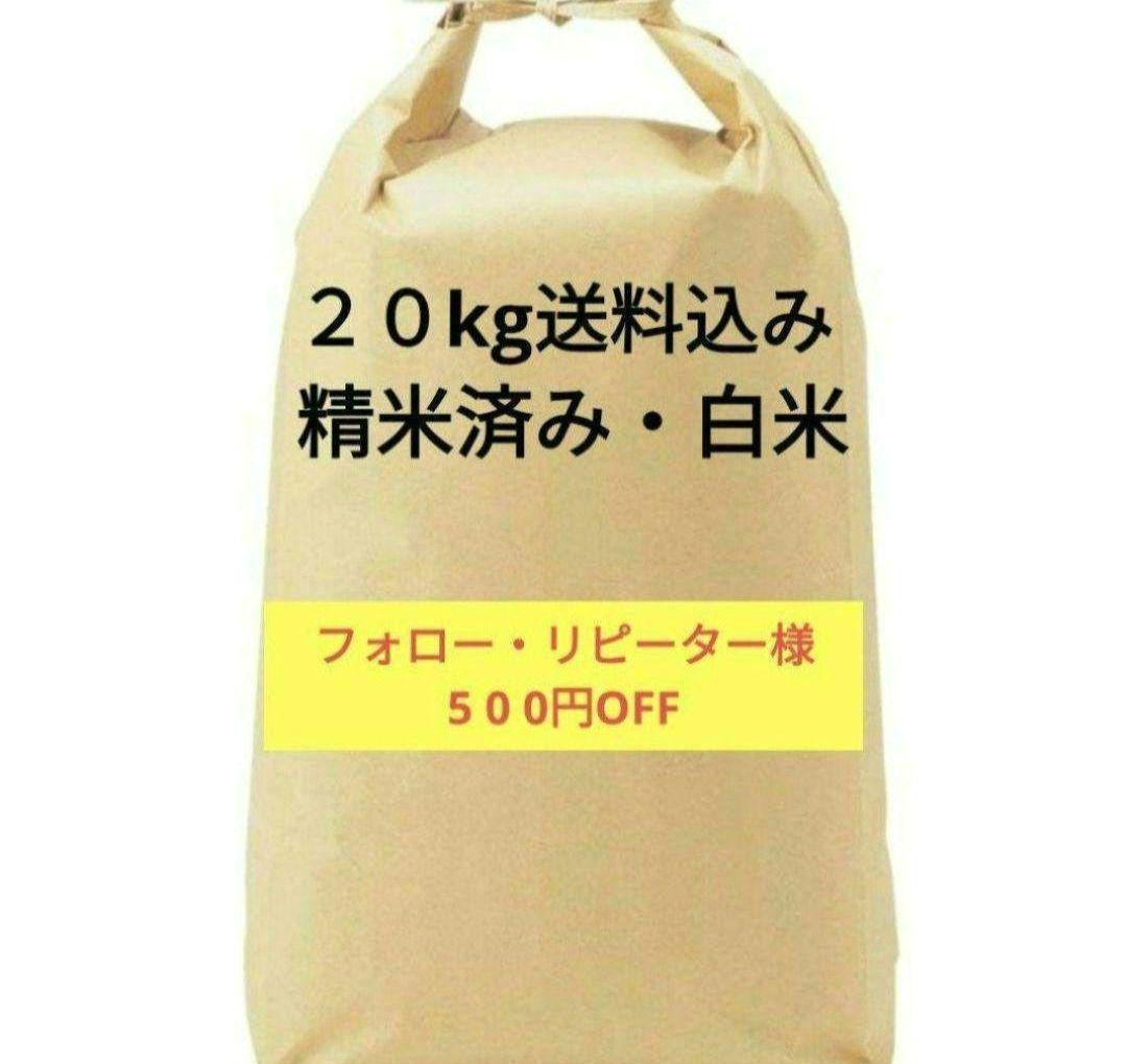 送料込み 精米済み 白米 20kg 6年度産 佐賀県産