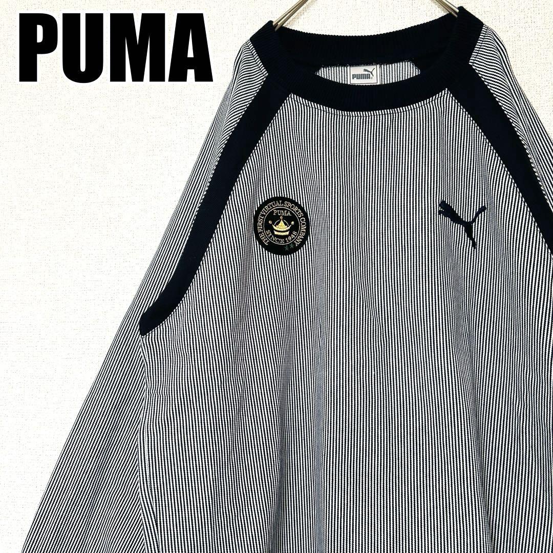 90s プーマ PUMA ヒットユニオン トレーナー スウェット 刺繍ロゴ M