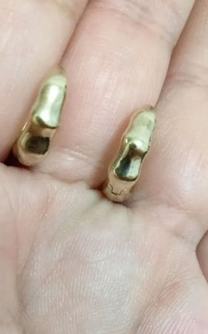 K10ゴールド フープピアス目立った傷や汚れなし