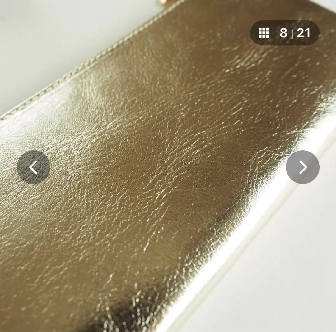 スリムで軽く大容量な長財布(シャンパンゴールド)カード入れは14