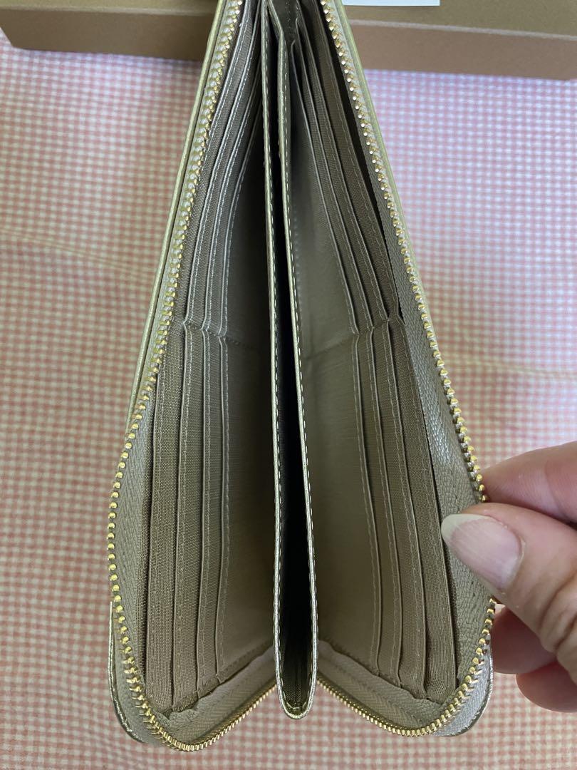 kawa tumu L字ファスナー財布 ゴールド レディース