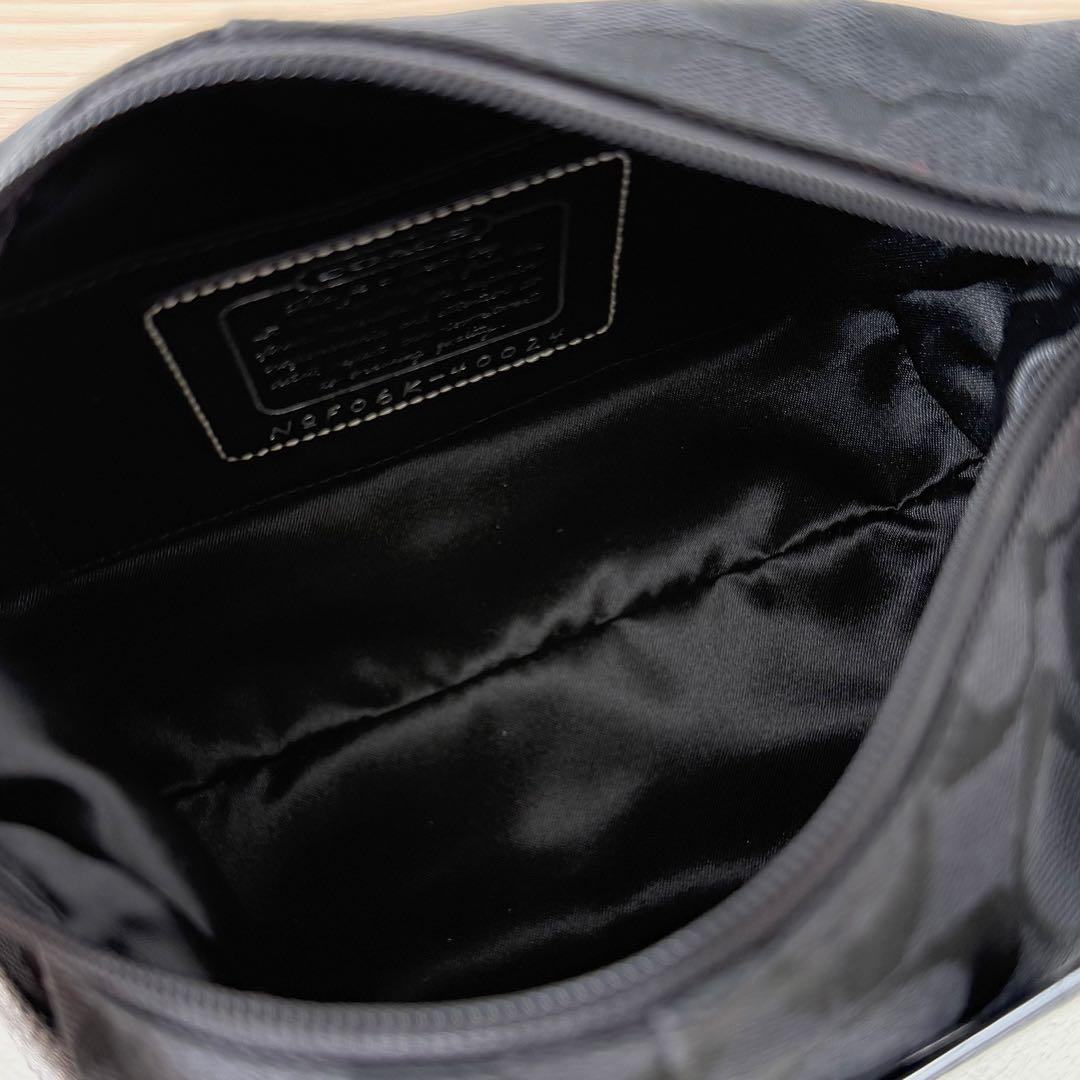 【美品】COACH コーチ シグネチャー ミニ ハンドバッグ アクセサリーポーチ