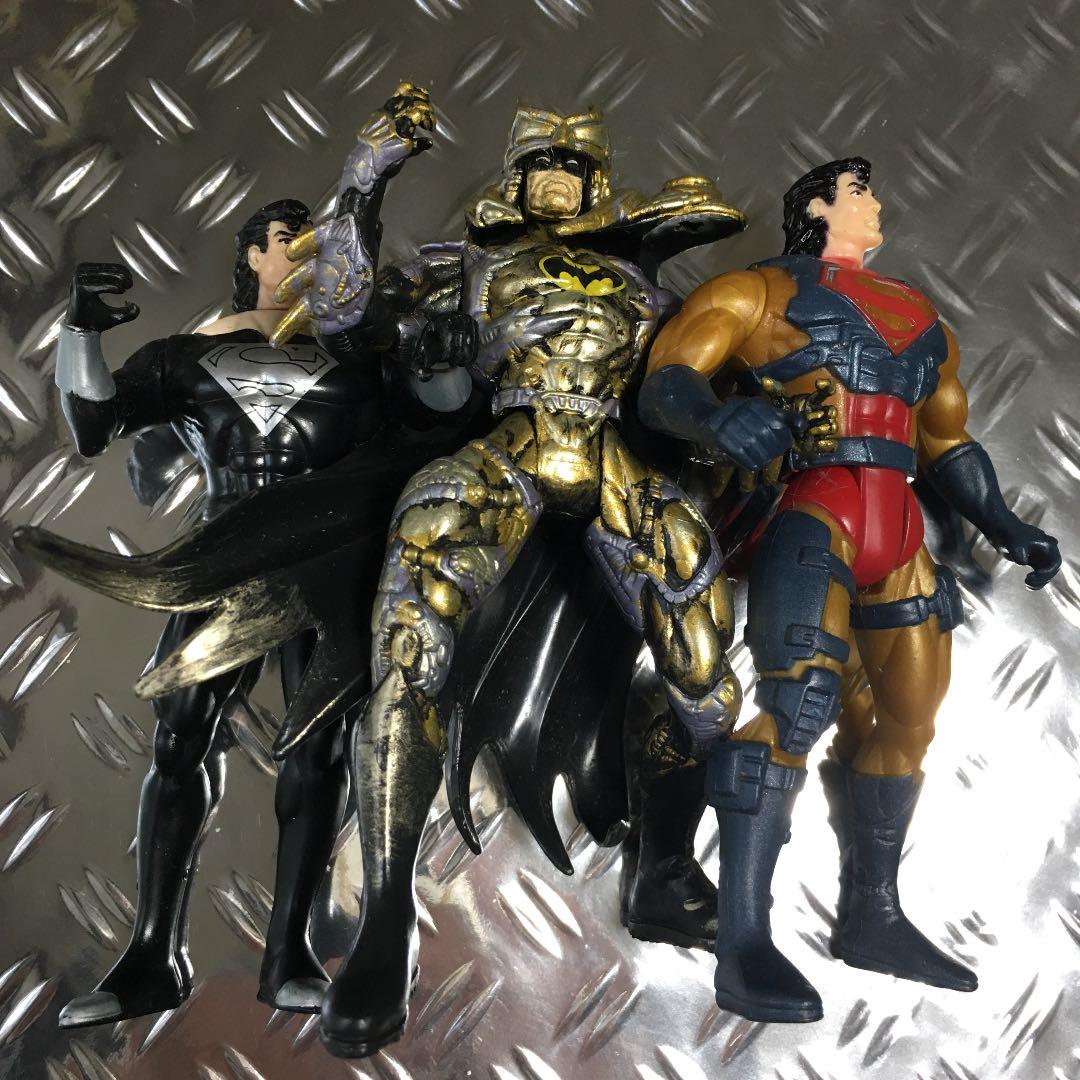 新品限定品 訳有品 スーパーマン バットマン レア フィギュア 当時物 3体まとめ売りセット Bltzh-m90324883798 高品質格安