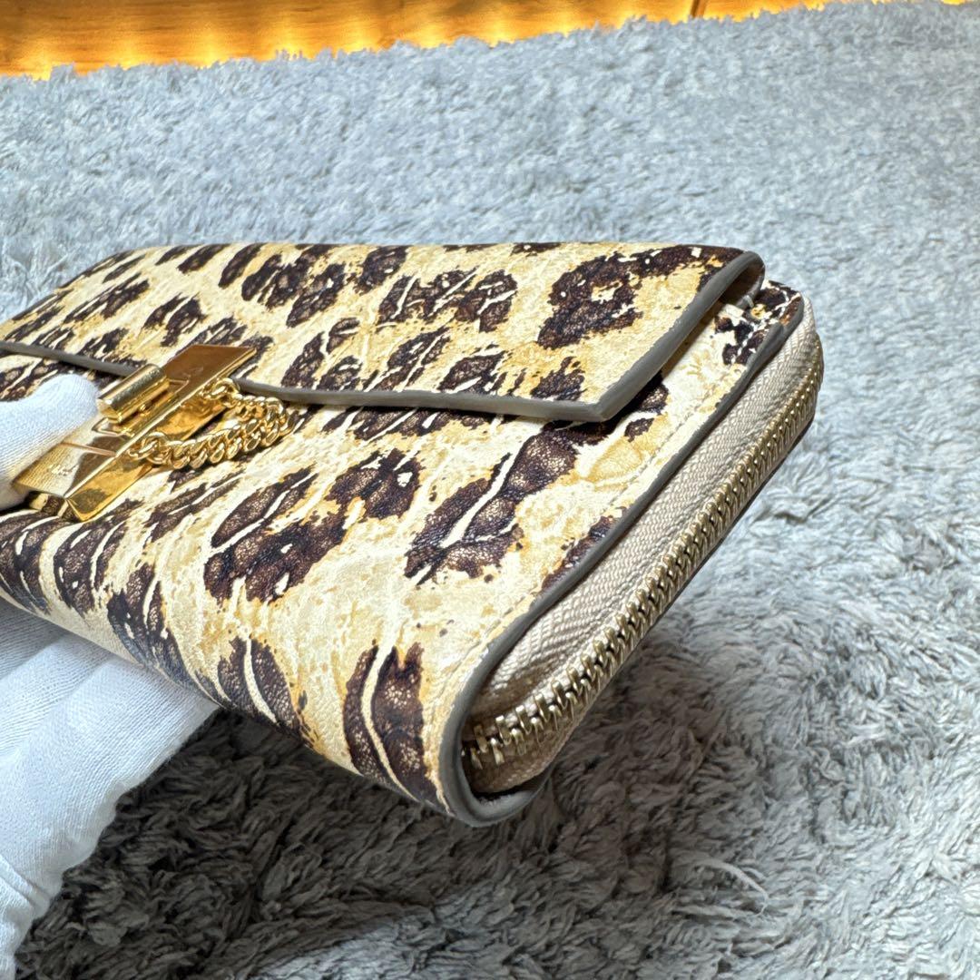 Chloe クロエ 長財布 レザー ターンロック ゴールド金具