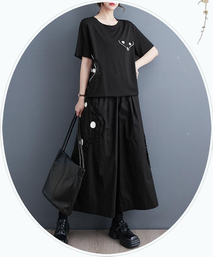 大きいサイズ レディース セットアップ　パンツ　トップス　春夏 秋 新品 半袖