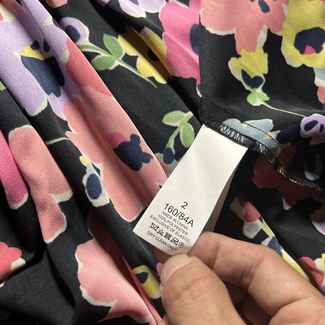 美品 kate spade ノースリーブ 花柄ワンピース サイズ2