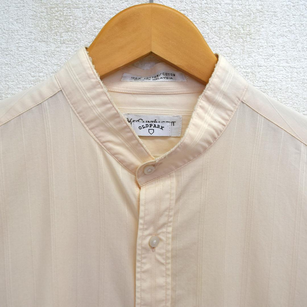 OLD PARK SHIRRING SHIRT 再構築バンドカラーシャツ