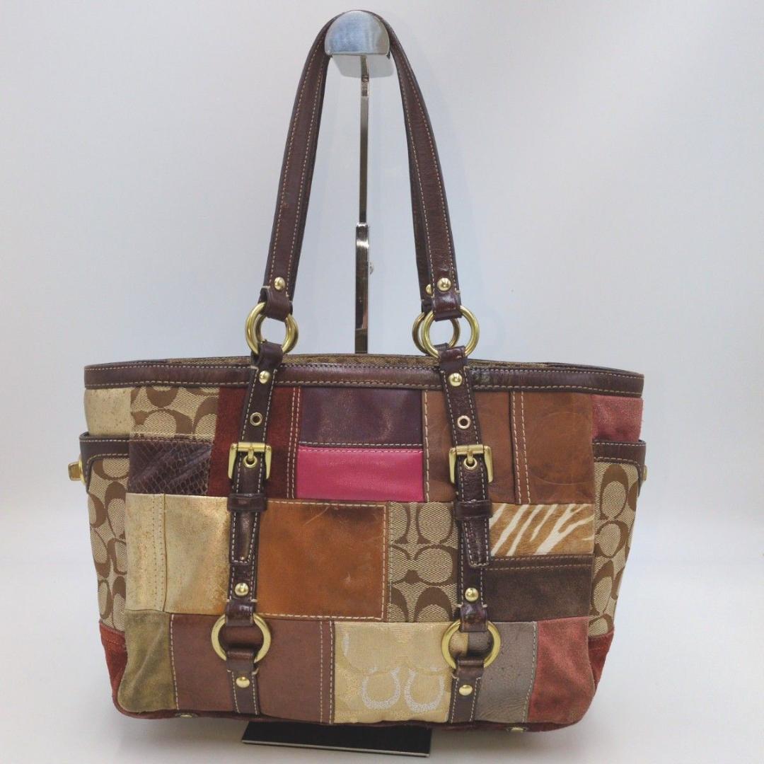 Coach Multicolor Patchwork Bag Turnlock