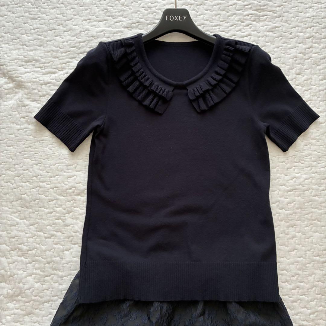 新品 FOXEY 半袖トップス 38 フォクシー FOXEY トップス 半袖 カットソー Tシャツ ニット 38