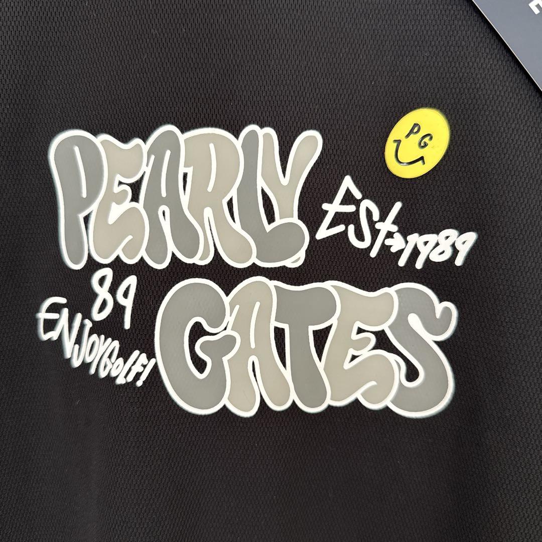 PEARLY GATES】ロゴプリント サイズ2 ブラック