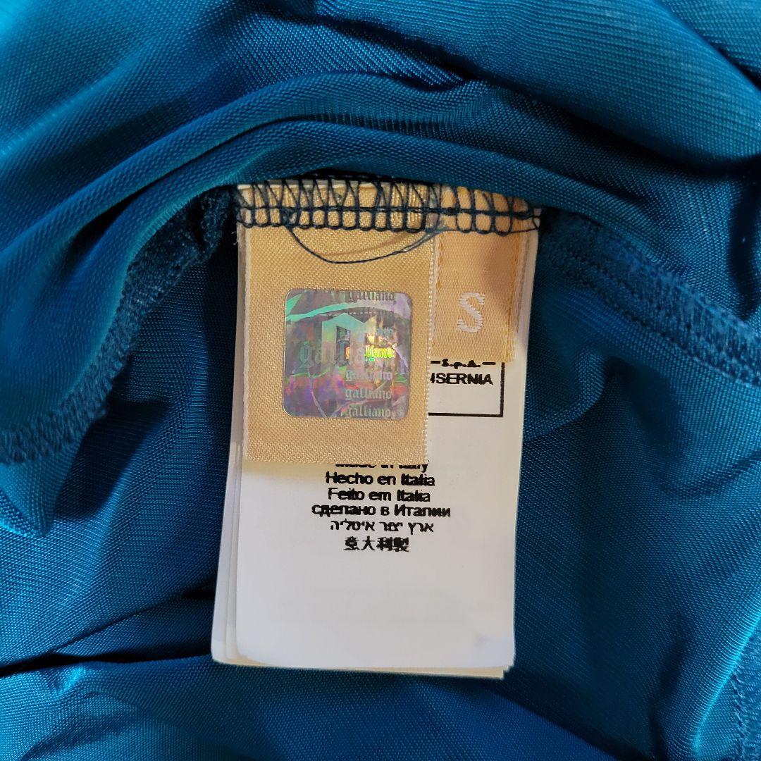 galliano 青のドレープ 五分丈 チュニック