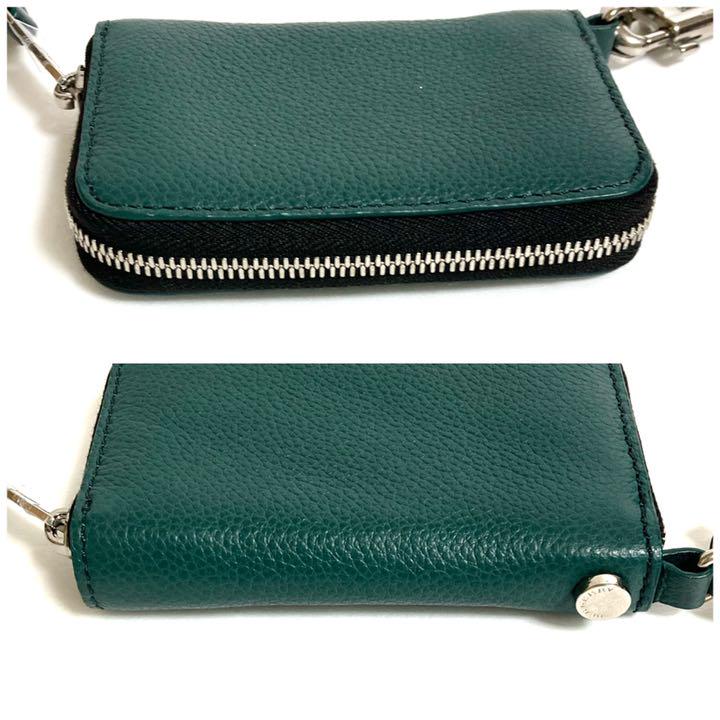 福袋特集 2022 バーバリー 【新品】BURBERRY チェーン付き 緑 小銭入れ うのにもお得な J様 専用★BURBERRY カードケース ウォレットチェーン ブラック★ 名刺入れ/定期入れ
