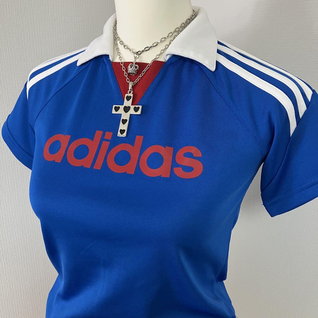 y2k ギャル　adidas ピチT y2k 00s】adidasアディダス ピチtロゴt 平成ギャル マクブリング