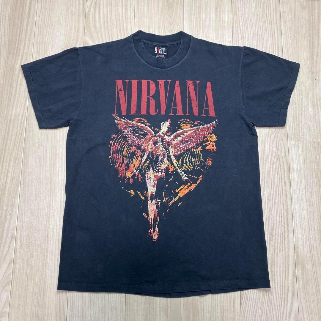 NIRVANA IN UTERO Tシャツ シングルステッチ ビッグプリント