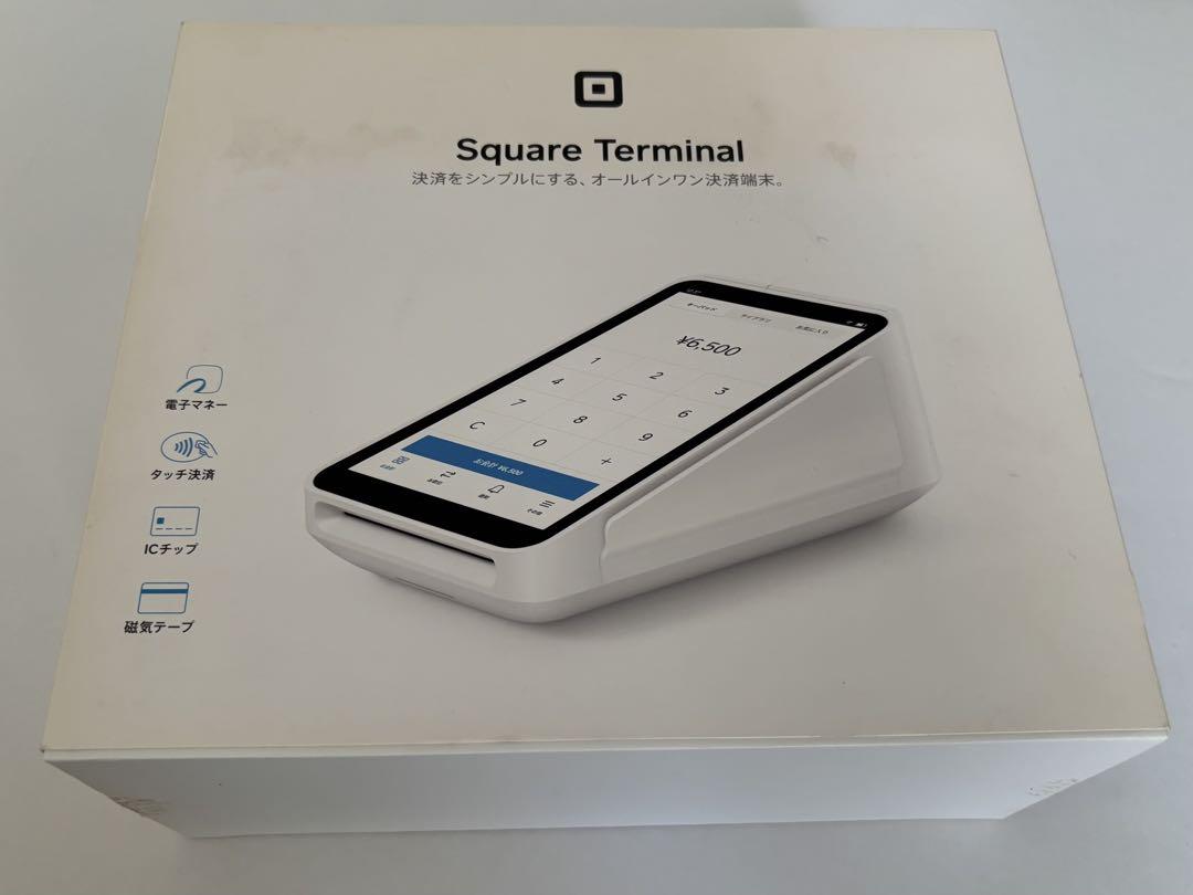 Square ターミナル本体　レジロール10巻付 動作OK】Square ターミナル本体＋レシートロール10巻付き／初期
