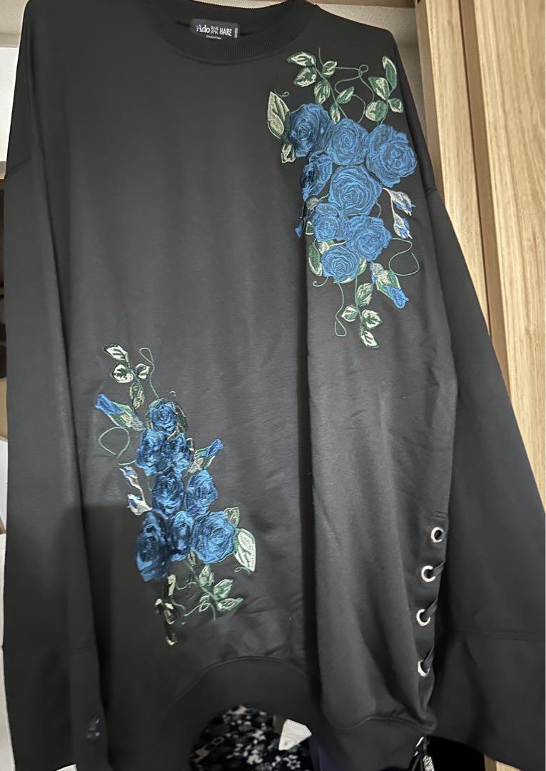 Ado × HARE サイドレースアップローズシシュウスウェット