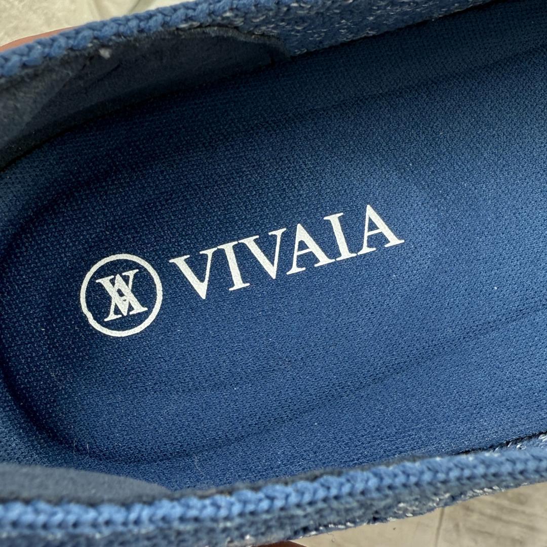 【極美品】VIVAIA ビバイア スクエアトゥ 刺繍Vロゴ フラットパンプス22