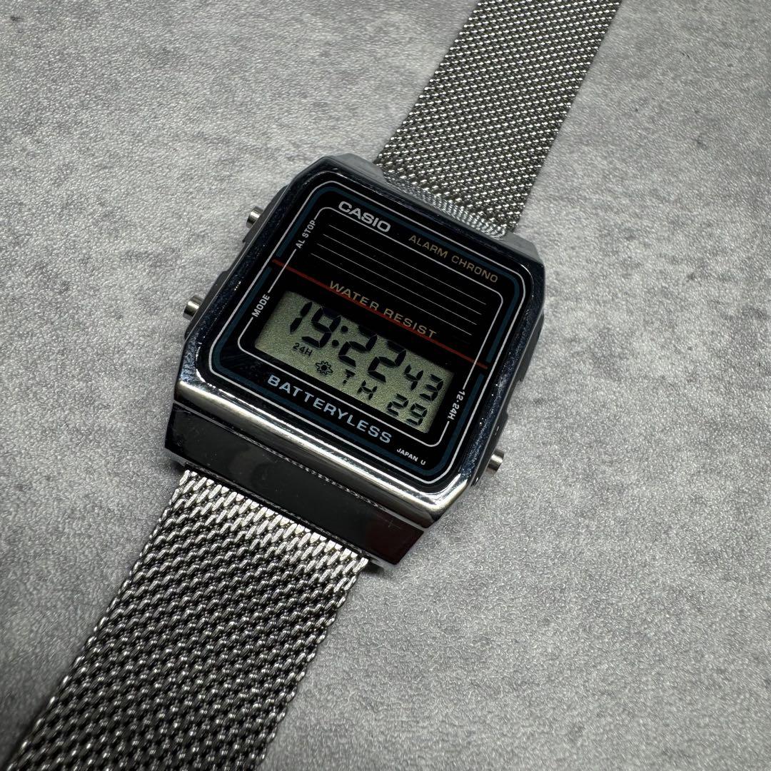CASIO AL-180 ソーラー腕時計 稼働 レア