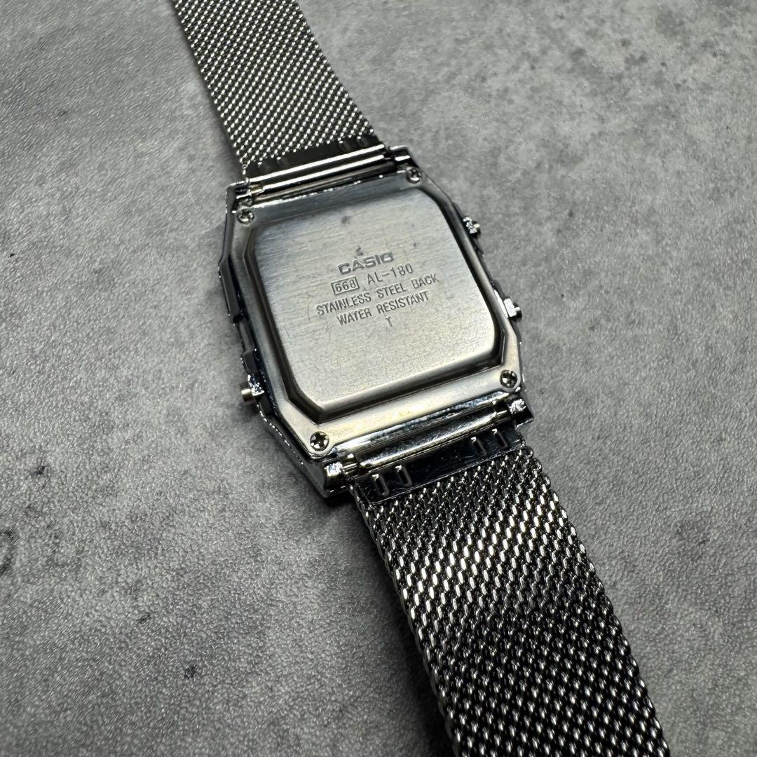 CASIO AL-180 ソーラー腕時計 稼働 レア