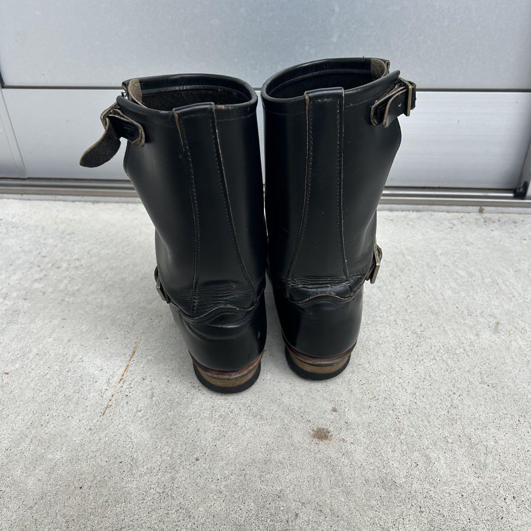 黒 バックル付き エンジニアブーツ