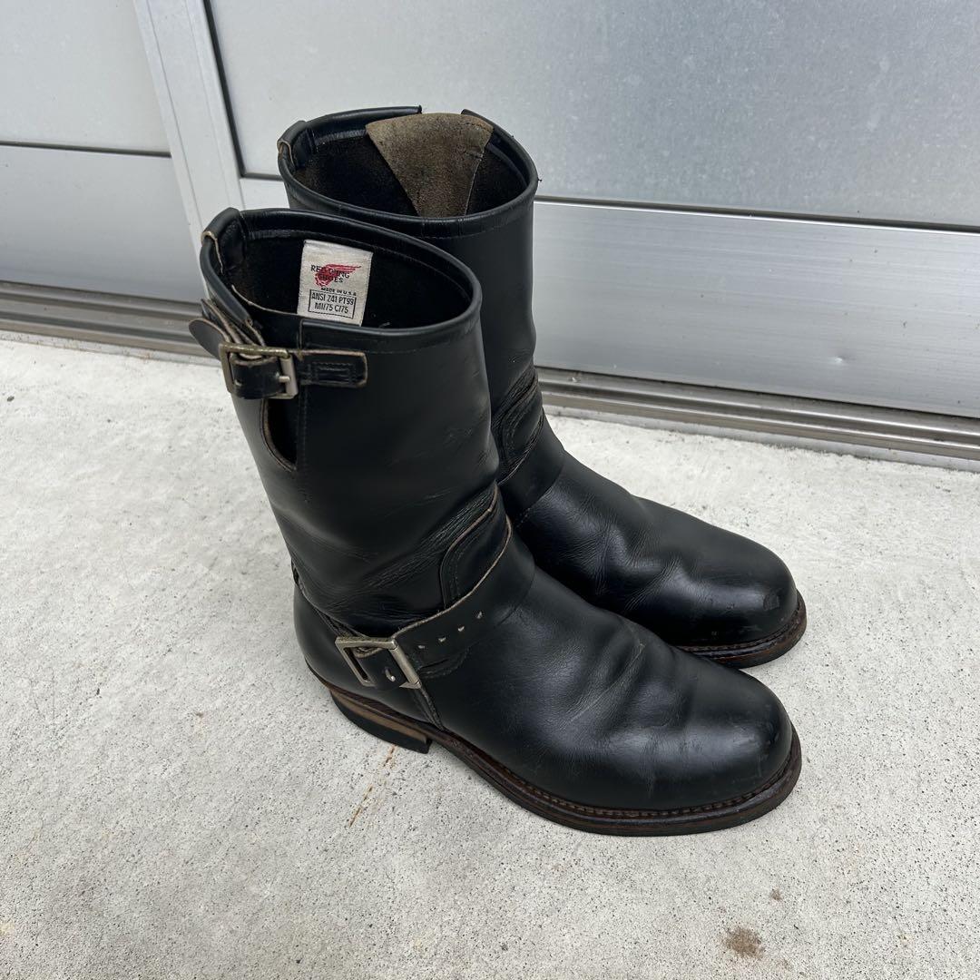 黒 バックル付き エンジニアブーツ
