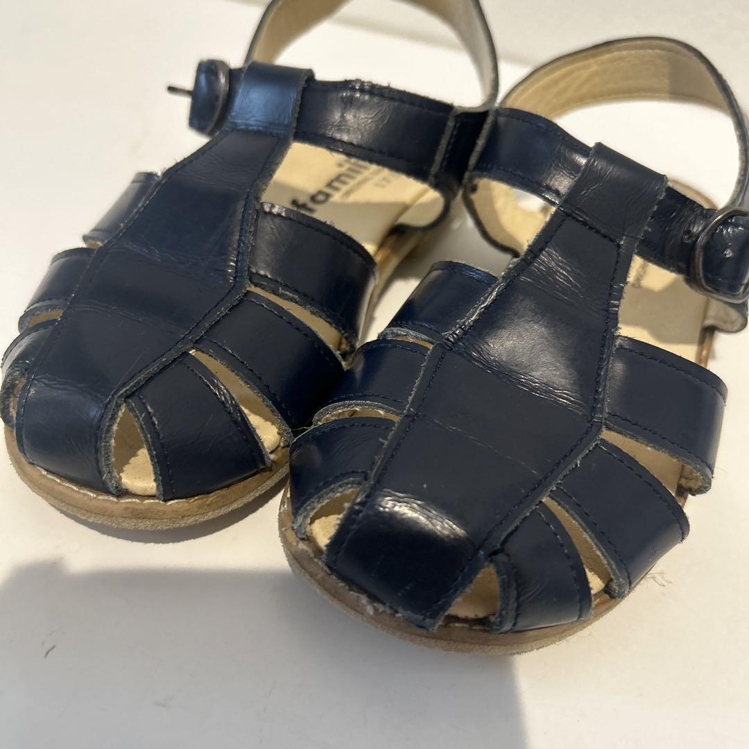familiar サンダル ネイビー　16cm 9,900円（税込） FRONTIER 特典付 フロンティア bi×sole バイソール つっかけ