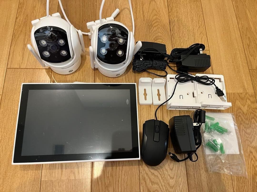 防犯カメラ カメラ2台 モニター付き セット 800万画素 ネット環境不要 防犯カメラ カメラ2台 モニター付き セット 800万画素 ネット環境不要