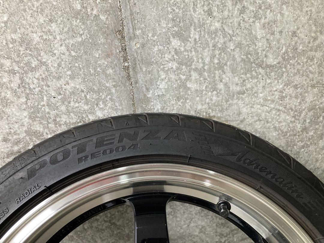 送料込み RAYS TE37 KCR 15インチ +タイヤ ポテンザ 4本セット