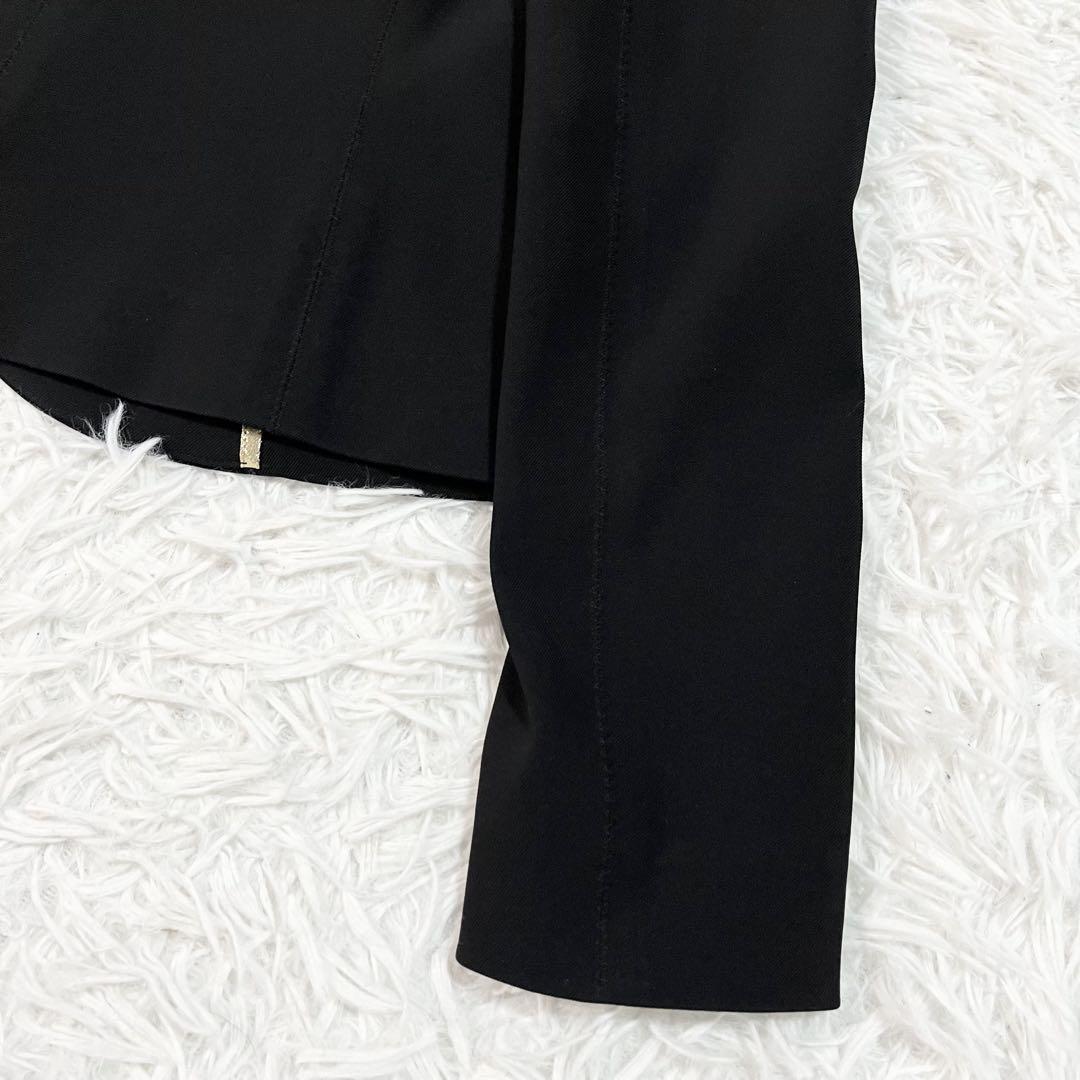 美品 BEIGE. 　人気モデル 洗える ノーカラージャケット 黒