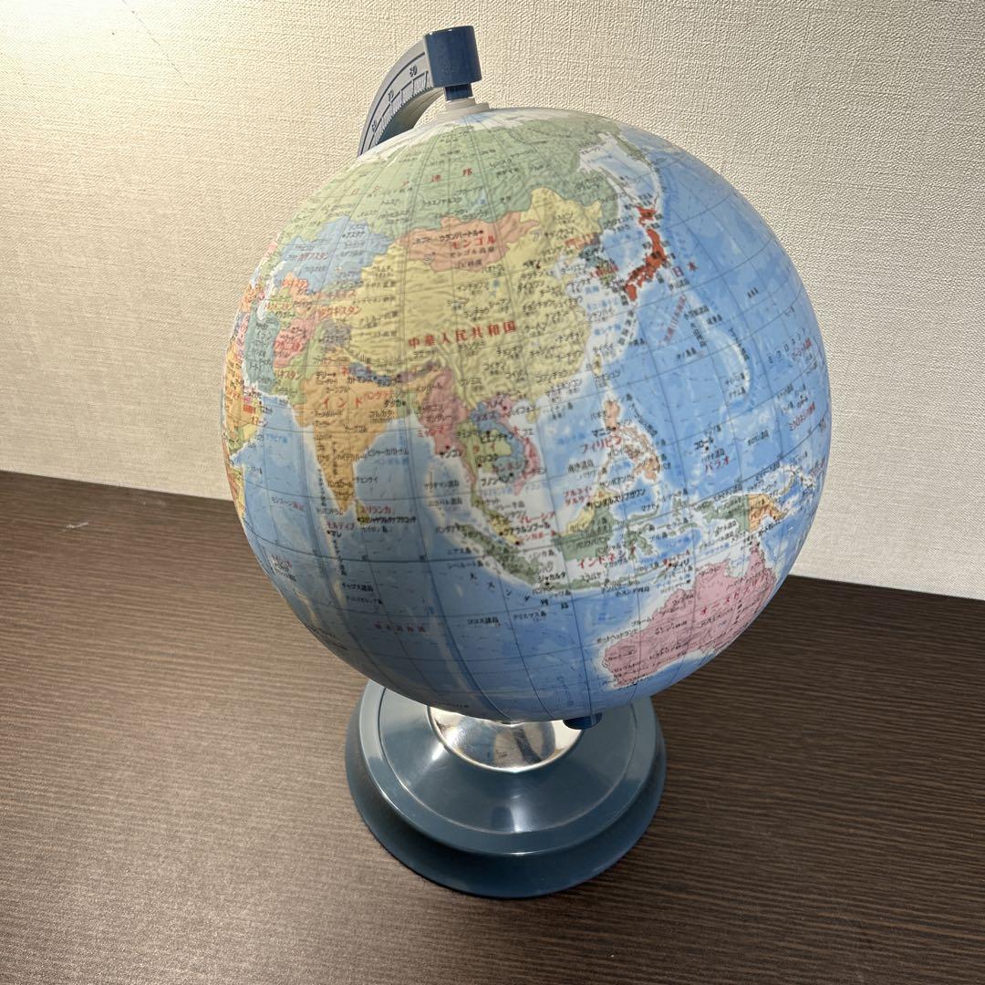 【美品】地球儀　青色 26cm