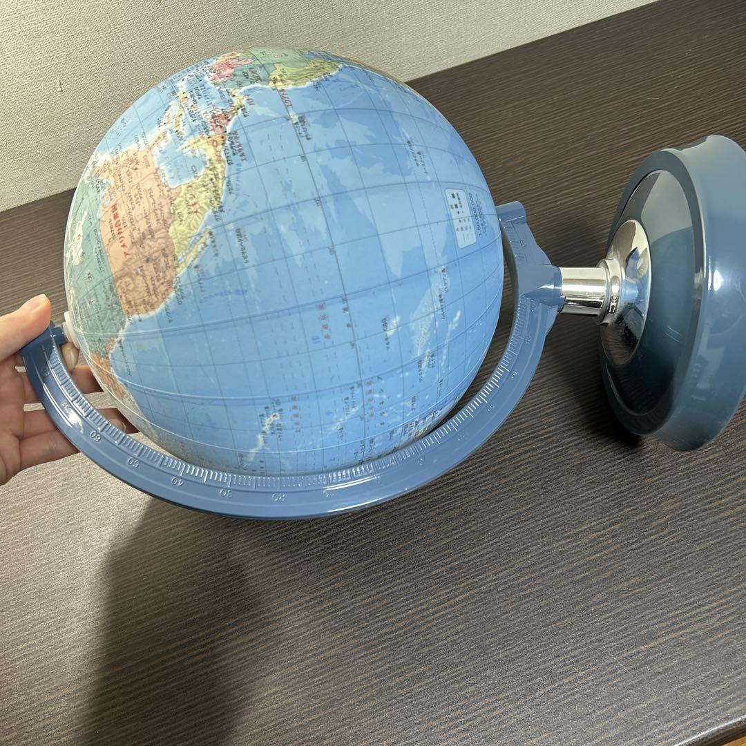 【美品】地球儀　青色 26cm