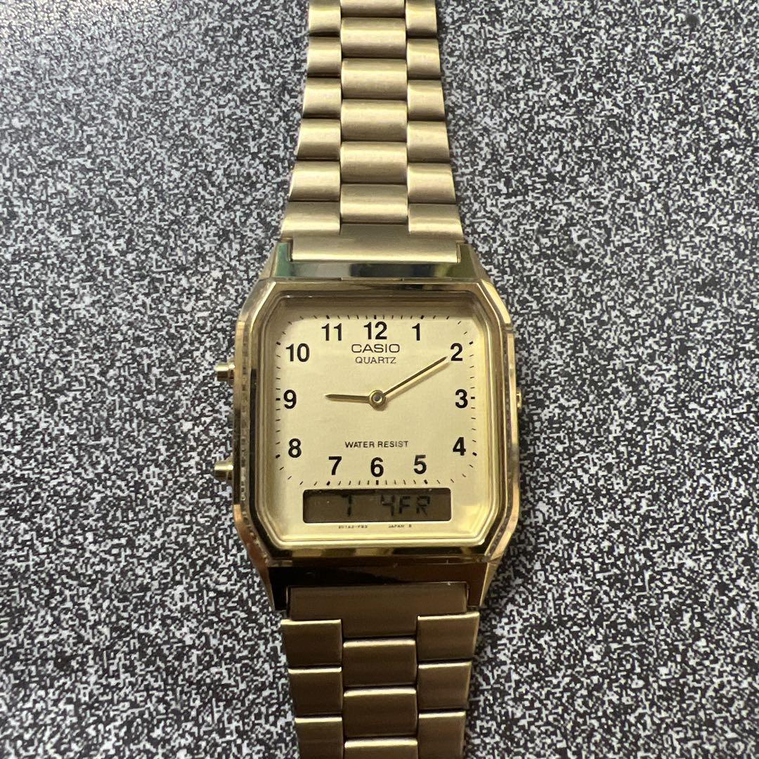 CASIO AO-230 ゴールド デジタル腕時計 - メルカリ
