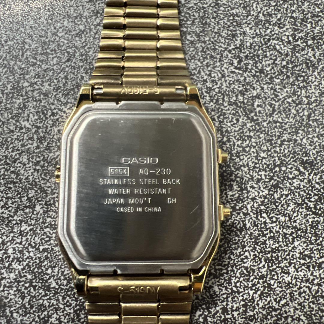 CASIO AO-230 ゴールド デジタル腕時計 - メルカリ