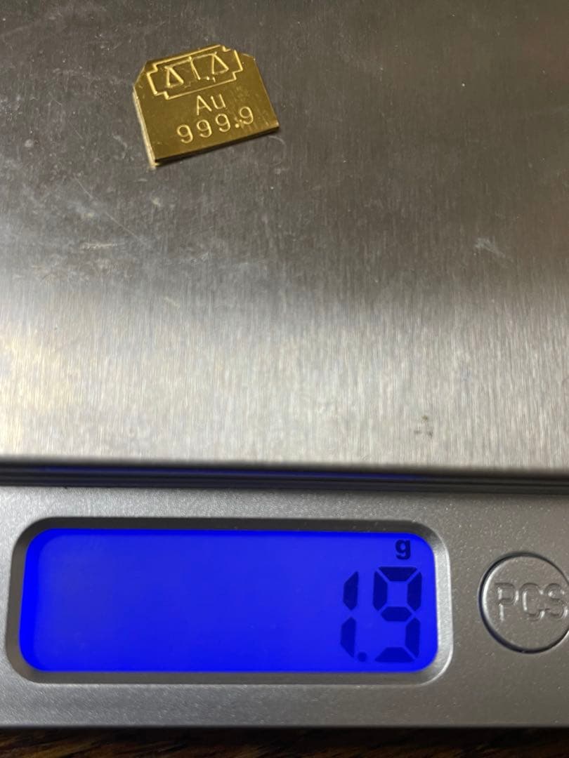 コモキン精錬済 純金 1.9g au 999.9 24金 k24