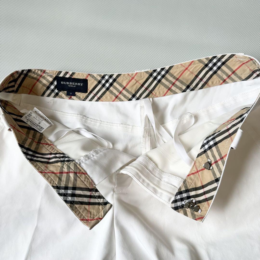BURBERRY GOLF ショートパンツ 白 ノバチェック 9 M バーバリー