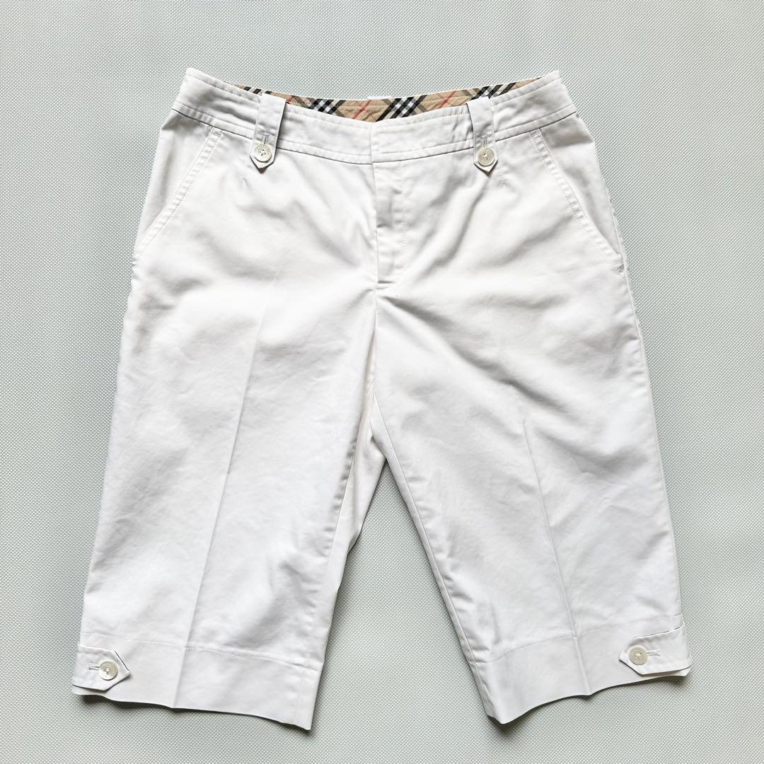 BURBERRY GOLF ショートパンツ 白 ノバチェック 9 M バーバリー