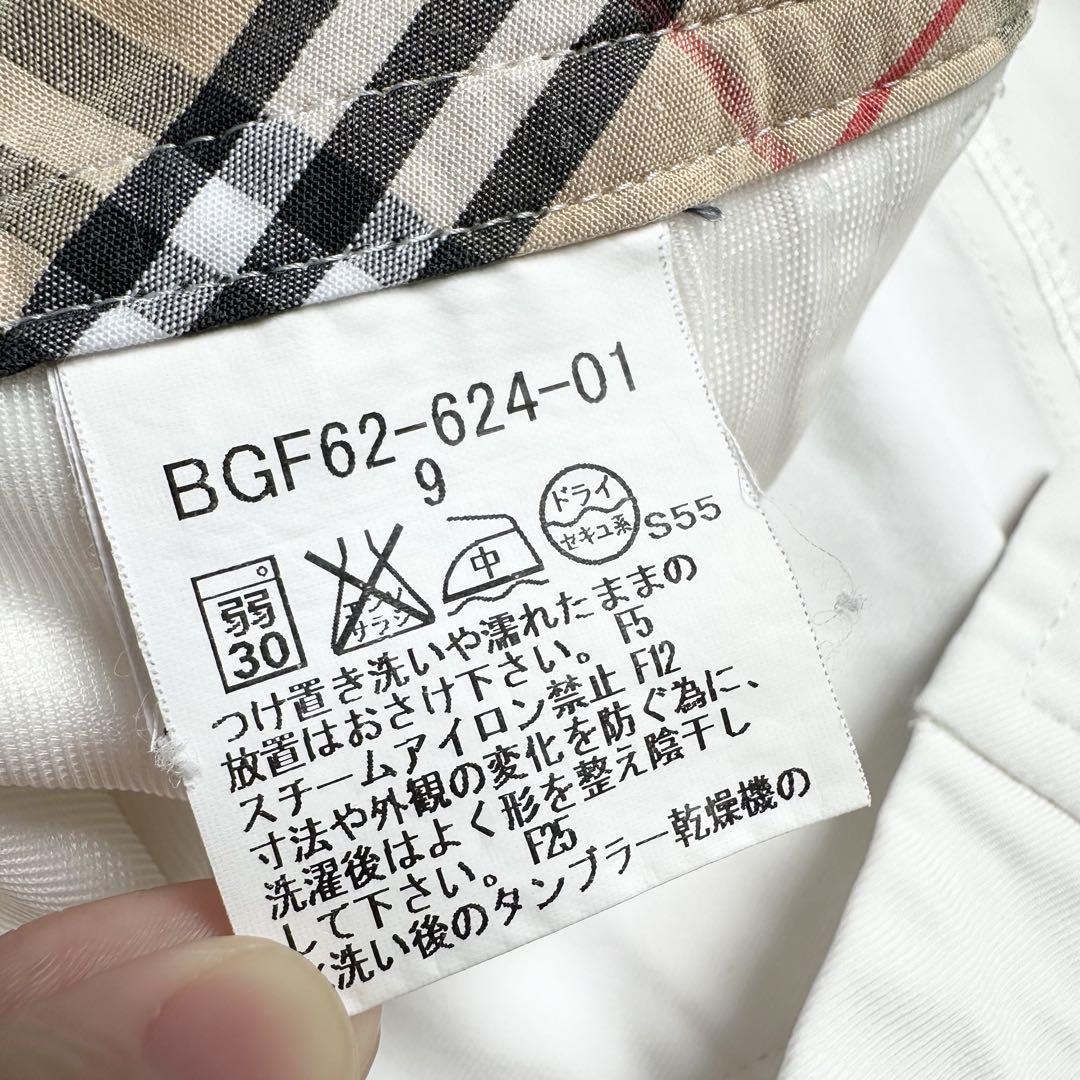 BURBERRY GOLF ショートパンツ 白 ノバチェック 9 M バーバリー