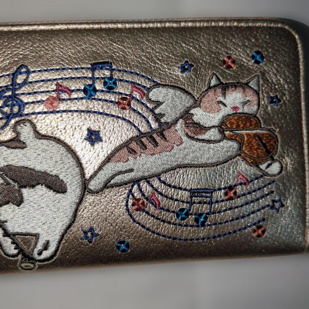 マンハッタナーズ ティンクルパース 刺繍 財布 猫柄 長財布 楽器A.S.Manhattaner's WWW_MORNINGWALKER_COM